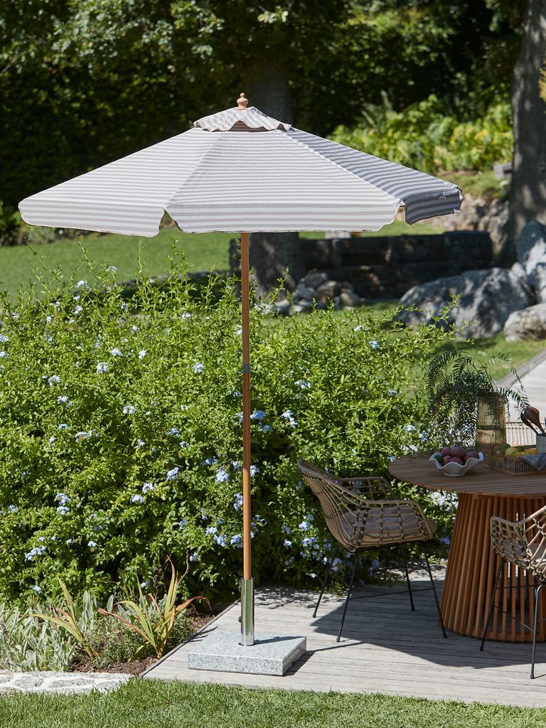 Chân đế dù ngoài trời | GAMMELSOLE | thép không gỉ/đá | xám | R50xD50xC8cm