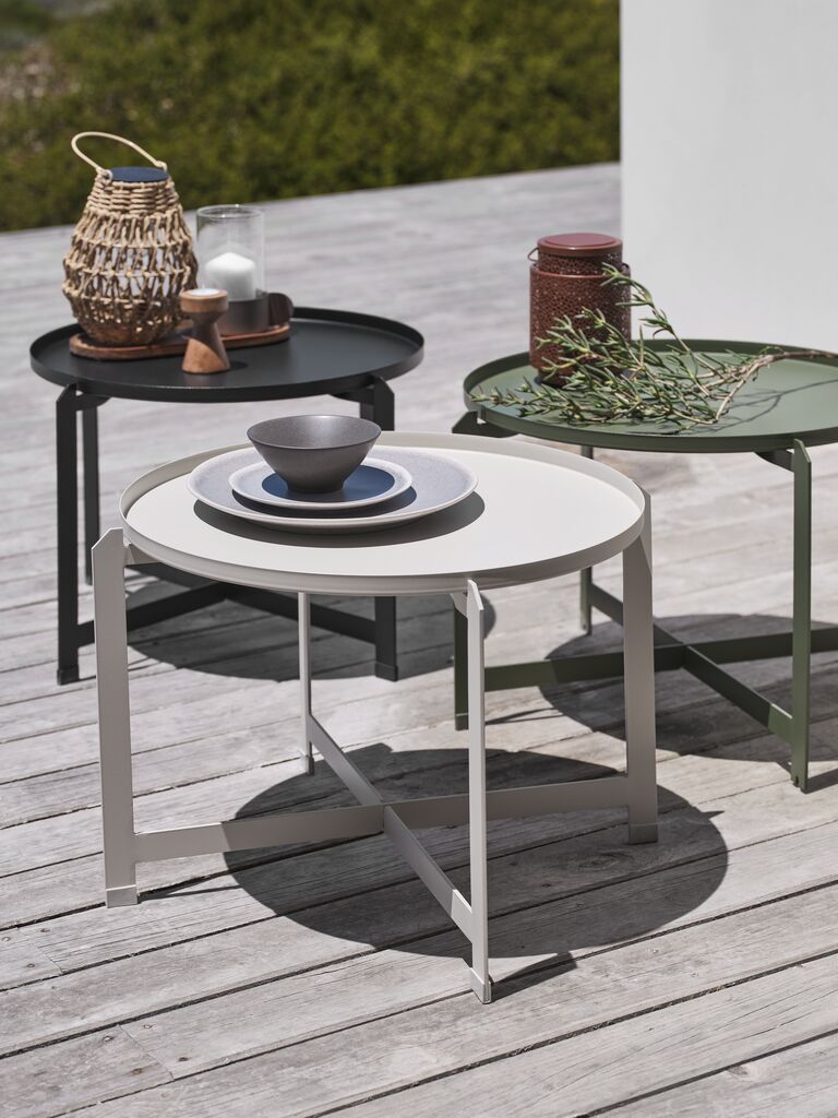 Bàn góc ngoài trời | BORRE | thép | nhiều màu | Ø50xC40cm