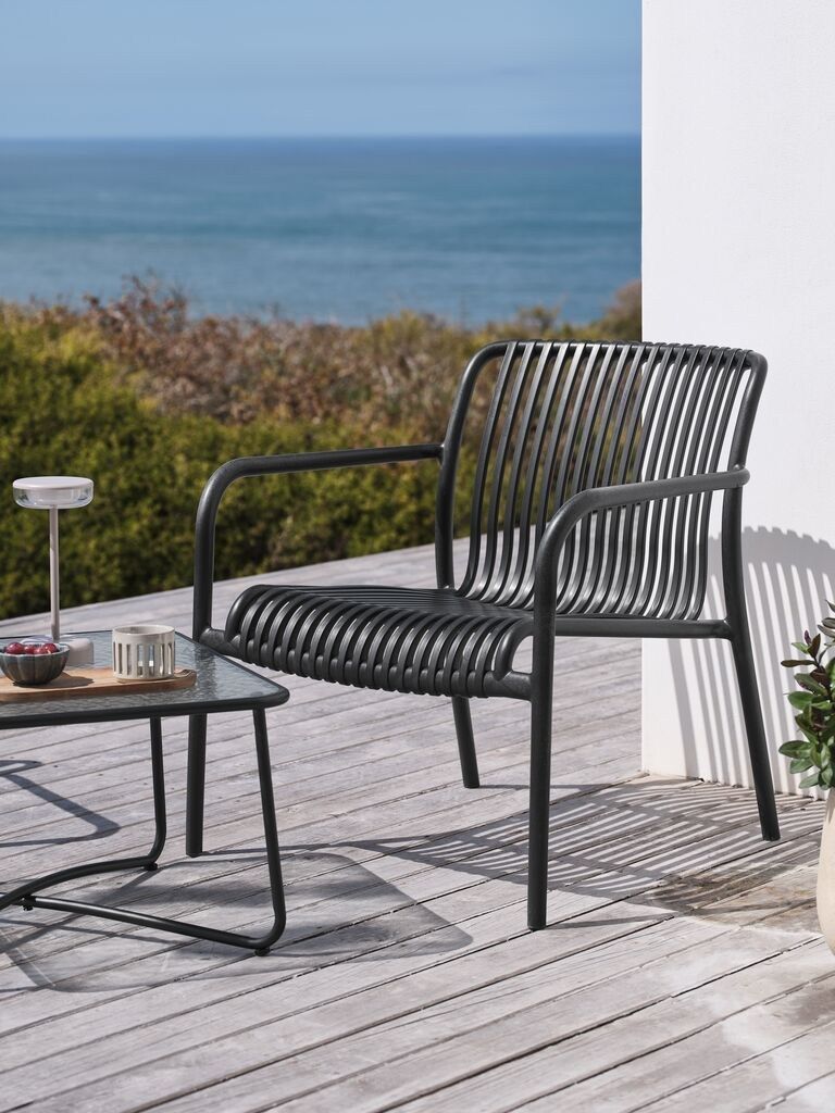 Ghế thư giãn ngoài trời | NABBEN | nhựa PE | đen | R67xS74xC74cm