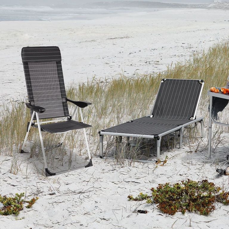 Ghế ngoài trời | THORSMINDE | nhôm/polyester | xám | R58xS72xC108cm