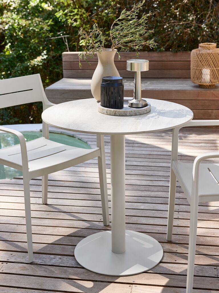 B&agrave;n bistro | VAMDRUP | ceramic/th&eacute;p | be | &Oslash;70xC72cm
