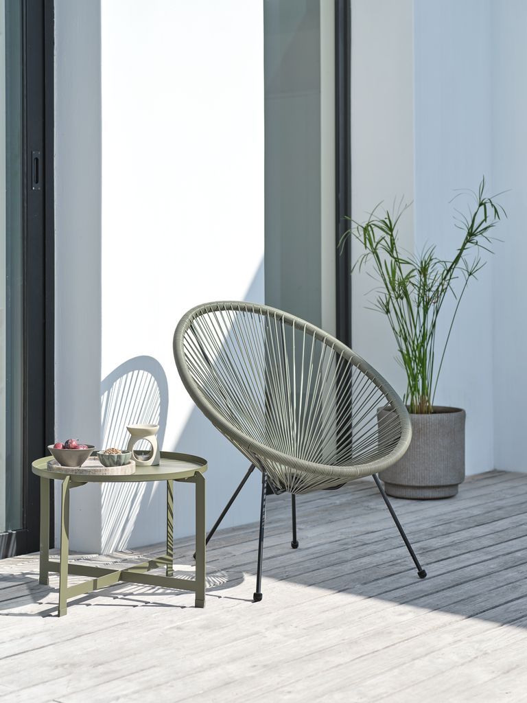 B&agrave;n g&oacute;c | BORRE | th&eacute;p | xanh olive | &Oslash;50xC40cm