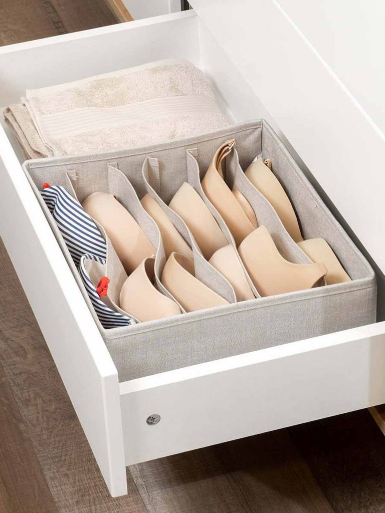 Khay đựng đồ lót | MALA | bọc vải polyester | be | R28xS28xC10cm