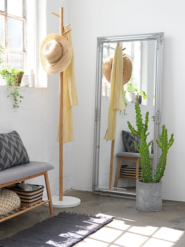 Gương | NORDBORG | gỗ c&ocirc;ng nghiệp/gương | m&agrave;u bạc | R72xC162cm