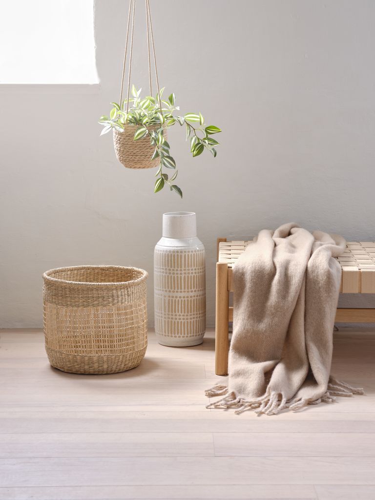 Giỏ đa năng | EGGERT | sợi cói | màu tự nhiên | Ø35xC30cm