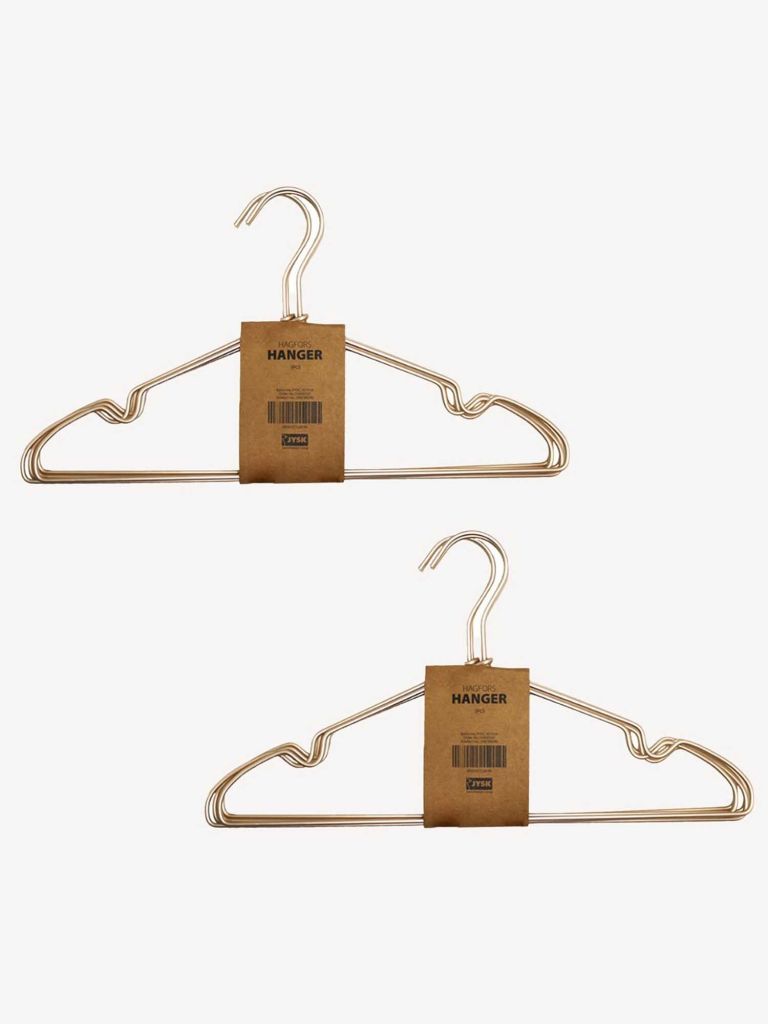 Bộ 5 móc áo | HAGFORS | Alu | màu đồng | R41xD0.4xC21cm