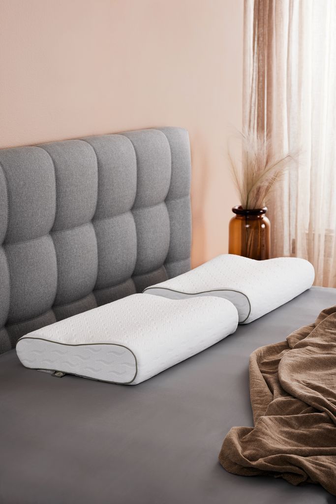 Ruột gối memory foam | WELLPUR KYRKJA | trắng | R40xD60xC11/9cm