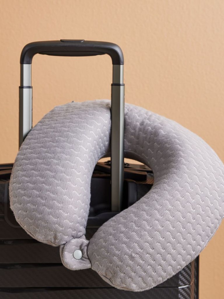 Gối cổ memory foam | WELLPUR STRANDA | xám | R30xD33xC9cm