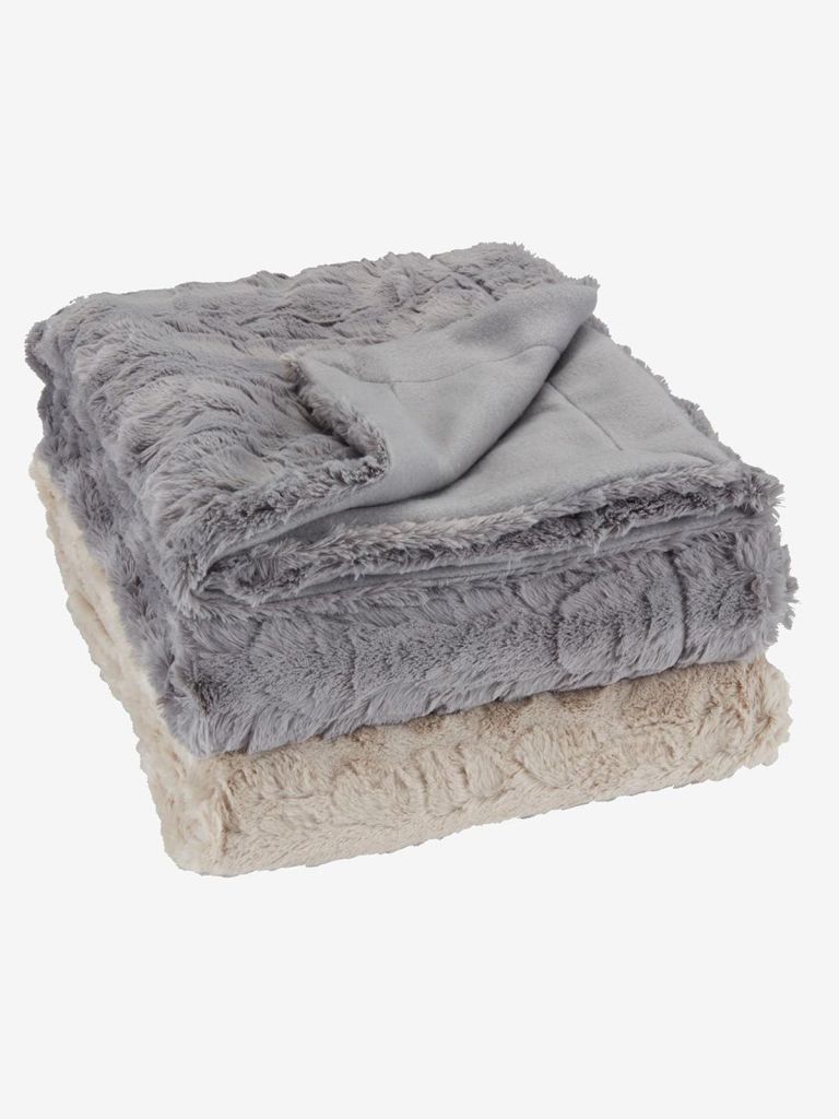 Chăn sofa | MYGGBLOM | polyester | xám | R130xD170cm