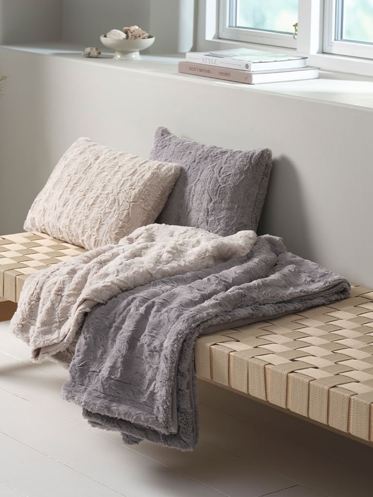 Chăn sofa | MYGGBLOM | polyester | xám | R130xD170cm