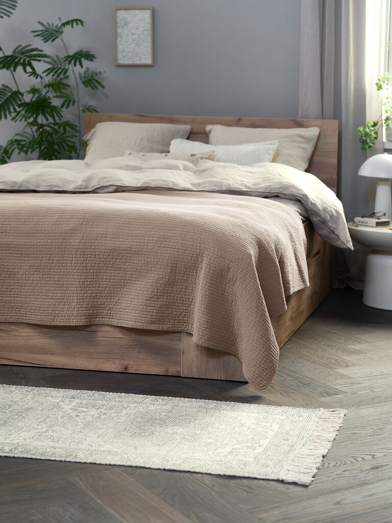 Chăn chần | SIVBLOM | cotton | vàng cát đậm | R130xD180cm