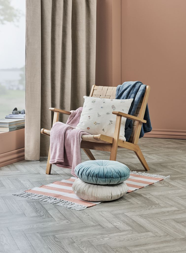 Chăn sofa | DRAGEHODE | polyester | hồng | R140xD200cm