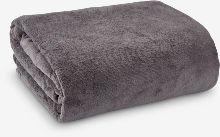 Chăn sofa | DRAGEHODE | polyester | xám đậm | R140xD200cm