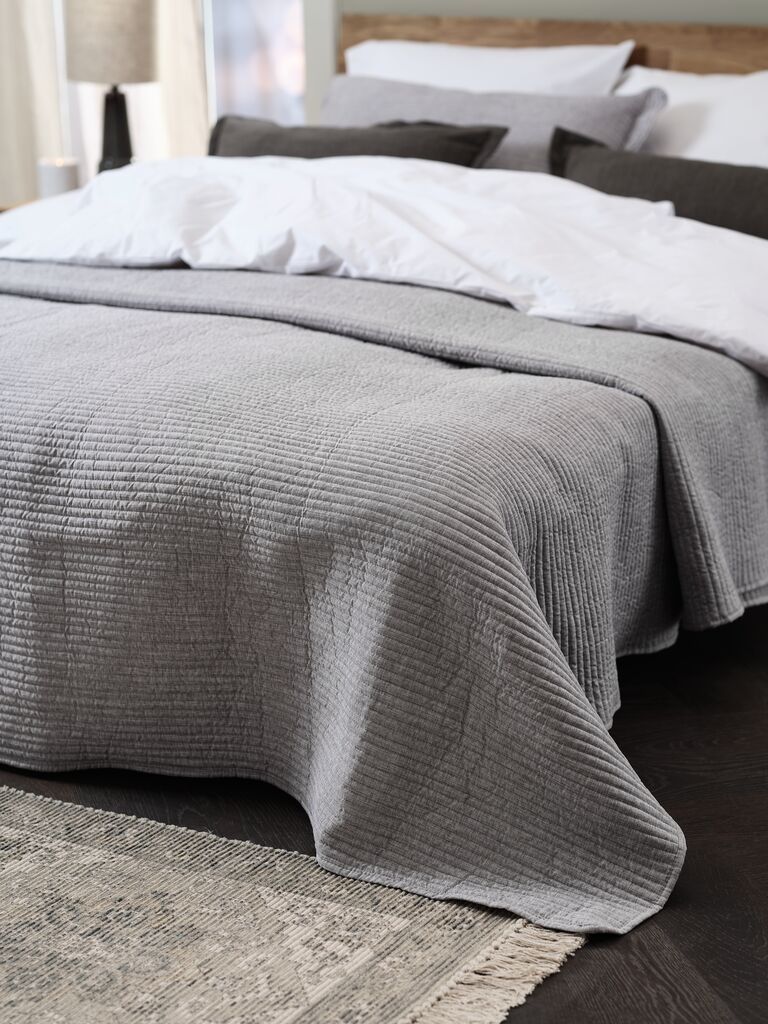 Chăn chần | FAGERKLOKKE | polyester | xám | R220xD240cm
