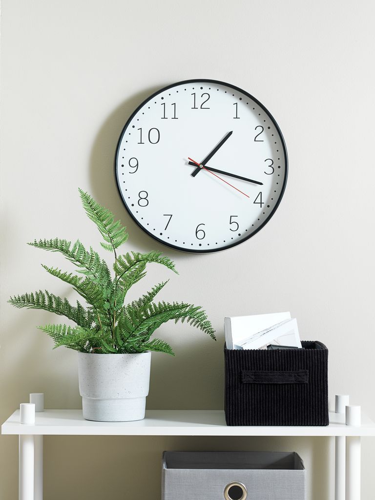 Đồng hồ treo tường | TOBIAS | nhựa | đen | Ø40xS5cm