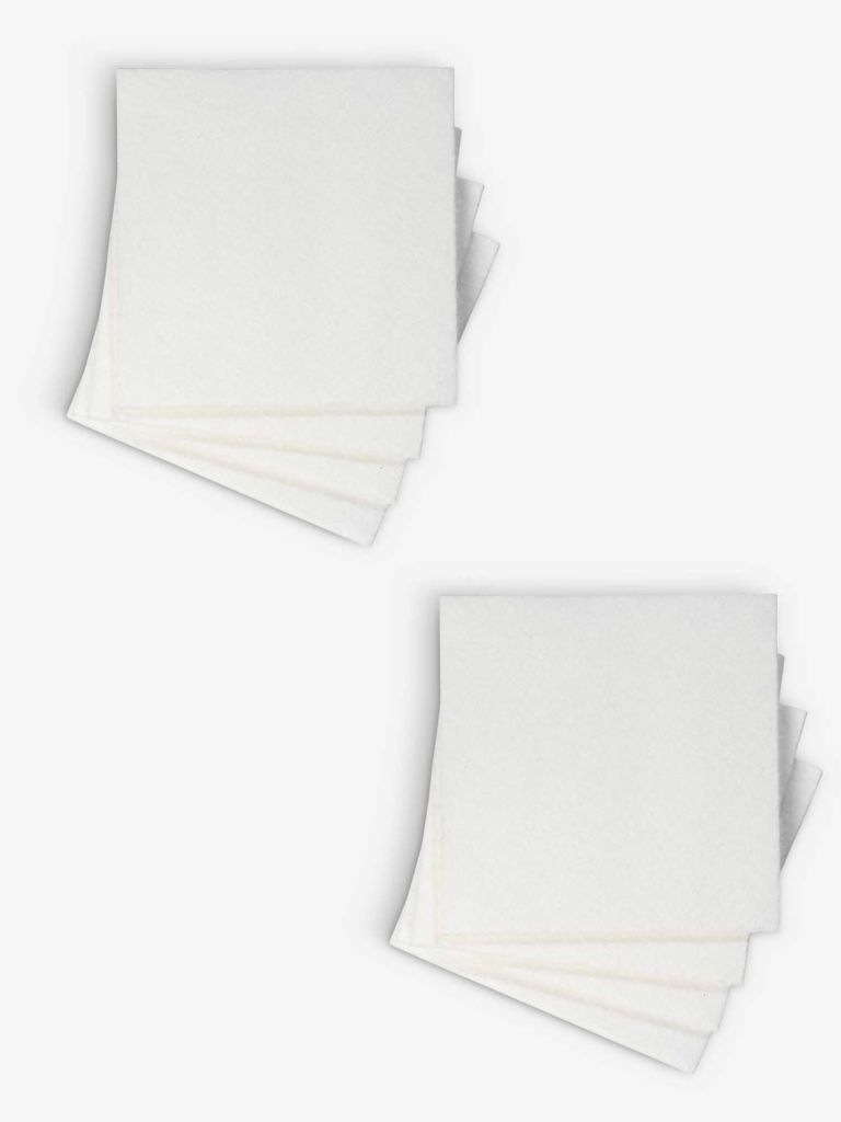 Bộ 4 khăn lau chén | INGVI | viscose | trắng | R38cmxD38cm