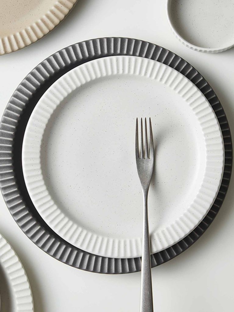 Đĩa | MAGNUS | gốm | xám nhạt | Ø21.3xC1.8cm