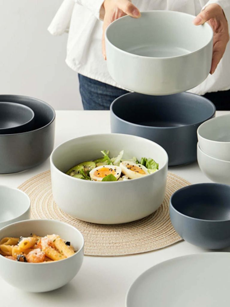 Tô | LINE | gốm | xanh nhạt | Ø17.5xC8cm