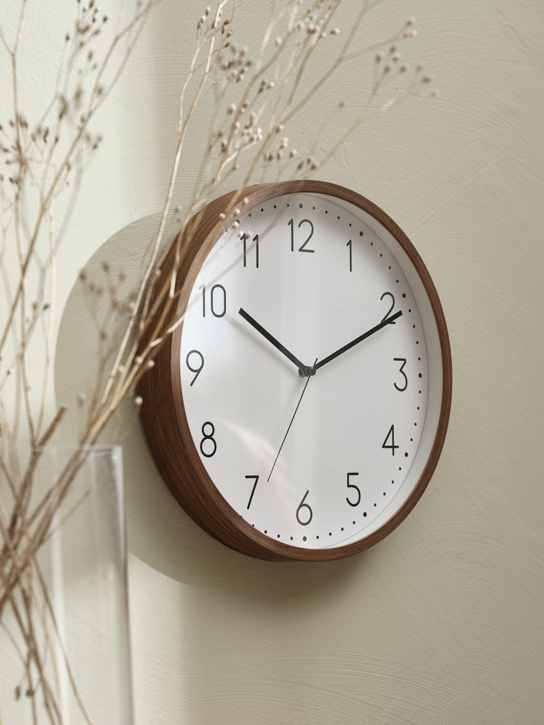 Đồng hồ treo tường | ASKILD | nhôm/kính | nâu | Ø30cm