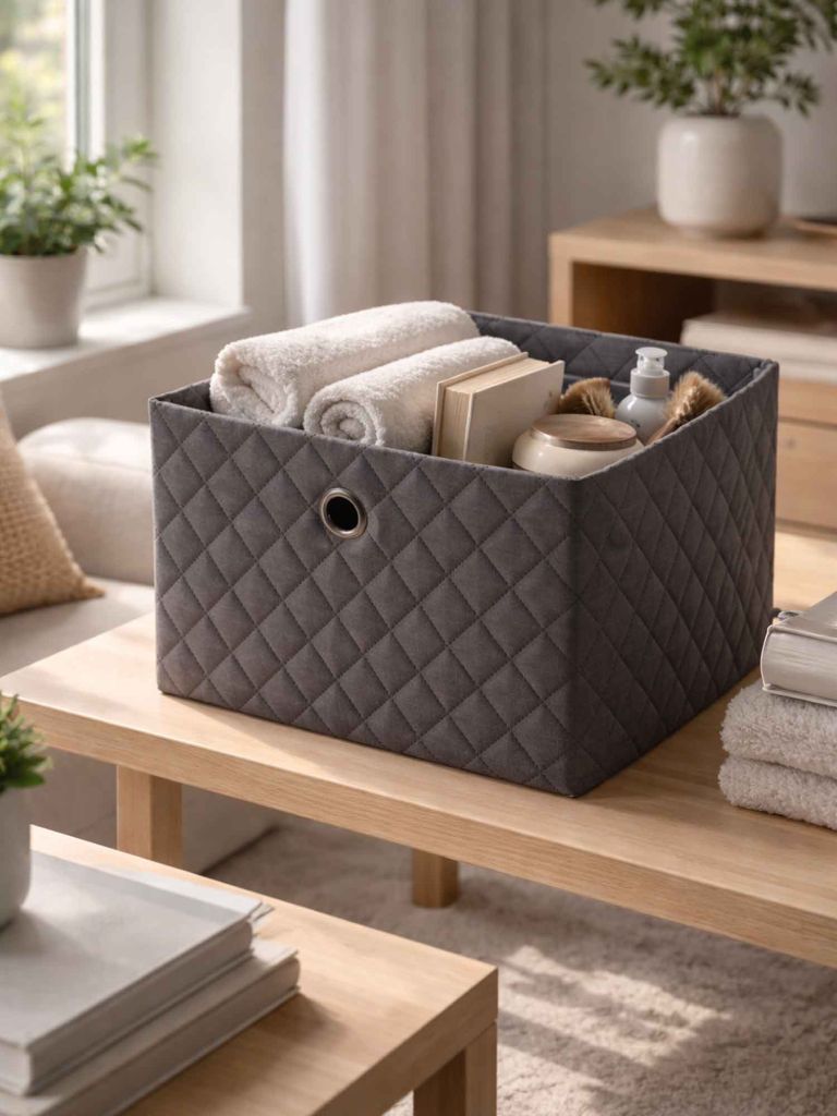 Giỏ đa năng | GILLIS | polyester | xám đậm | R26xD32xC20cm