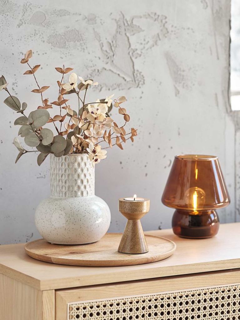 Khay trang tr&iacute; | GERNER | gỗ tự nhi&ecirc;n | m&agrave;u sồi | &Oslash;30cm