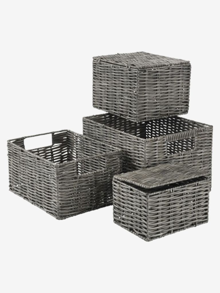 Giỏ đa năng | CASPERSEN | sắt/nhựa | xám | R17xD23xC13cm