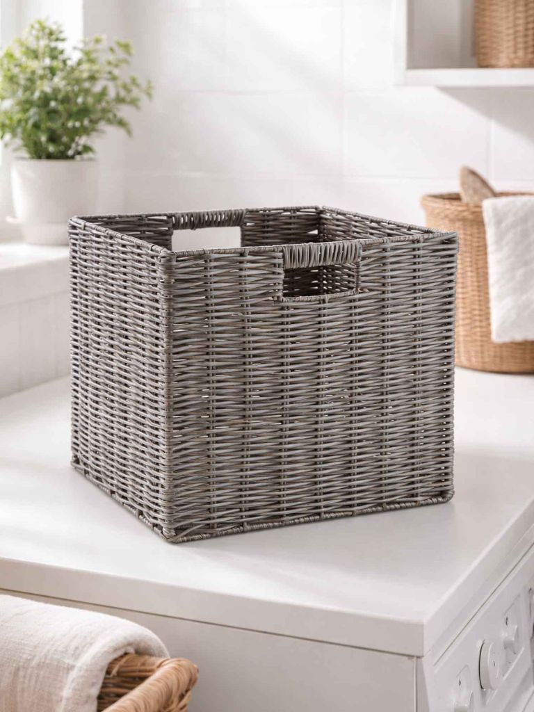 Giỏ đa năng | CASPERSEN | PE/kim loại | xám | R28xD32xC30cm