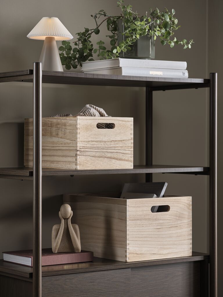 Giỏ đa năng | THORMOD | gỗ | màu tự nhiên | R24xD34xC18cm