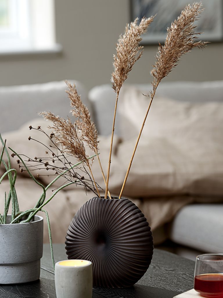 Lọ hoa | RICHARD | thủy tinh | xám | R9xD25xC20cm