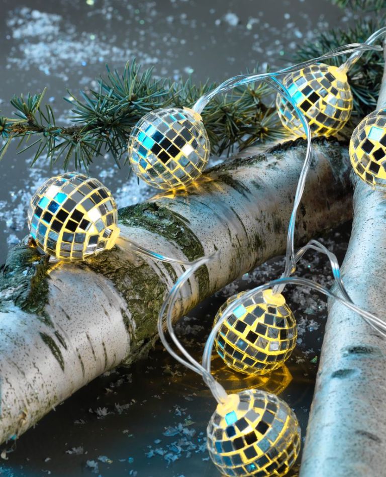 Dây đèn | ELDUR | đồng/thủy tinh | màu bạc | D165cm | 10 LED