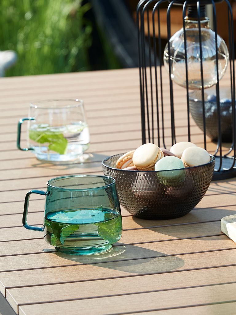 Cốc nước | ANDERS | thủy tinh | màu trong suốt/xanh lá/ nâu | Ø13xC8cm