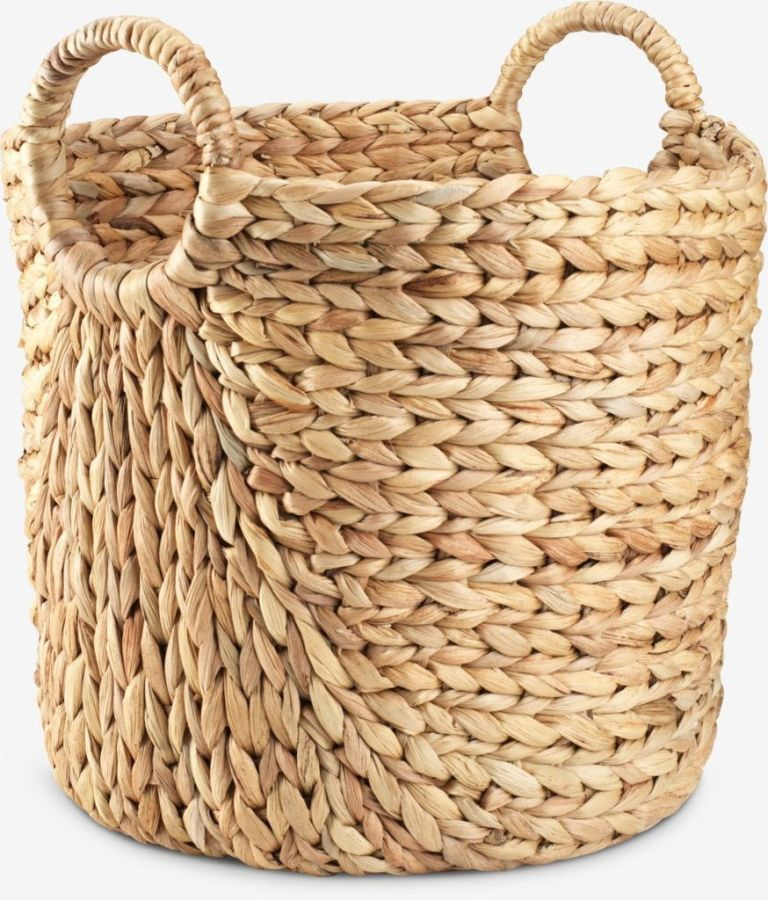 Giỏ đa năng ARE sợi lục bình màu tự nhiên ø35x35cm