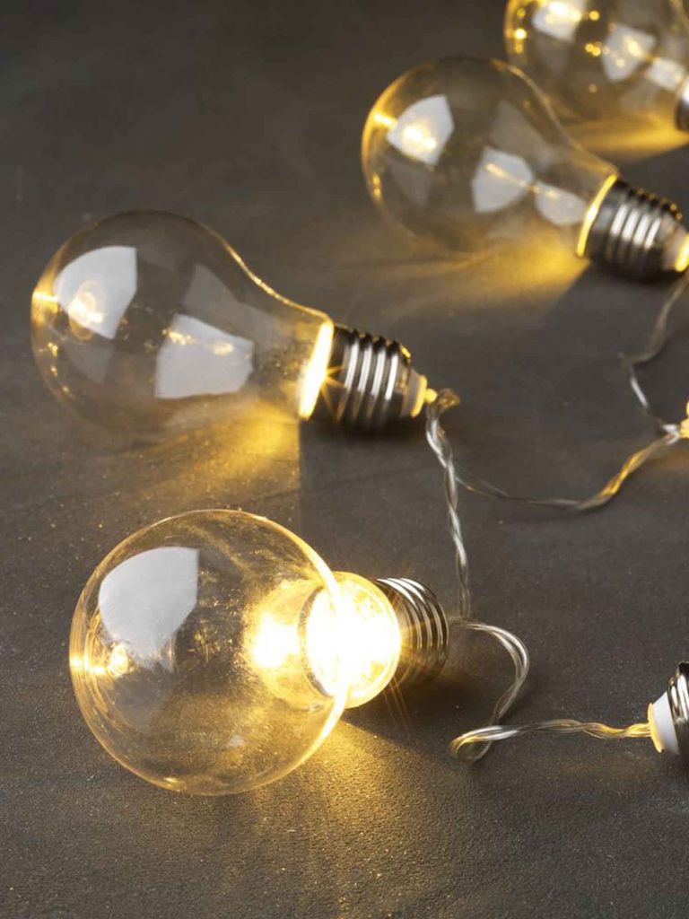 Dây đèn | FILIP | nhựa | trong suốt | 10 bóng led | D165cm