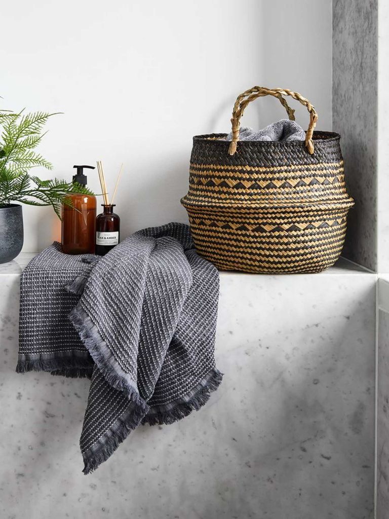 Giỏ đa năng | GUDMAND | sợi cói | nhiều màu | Ø32xC30cm