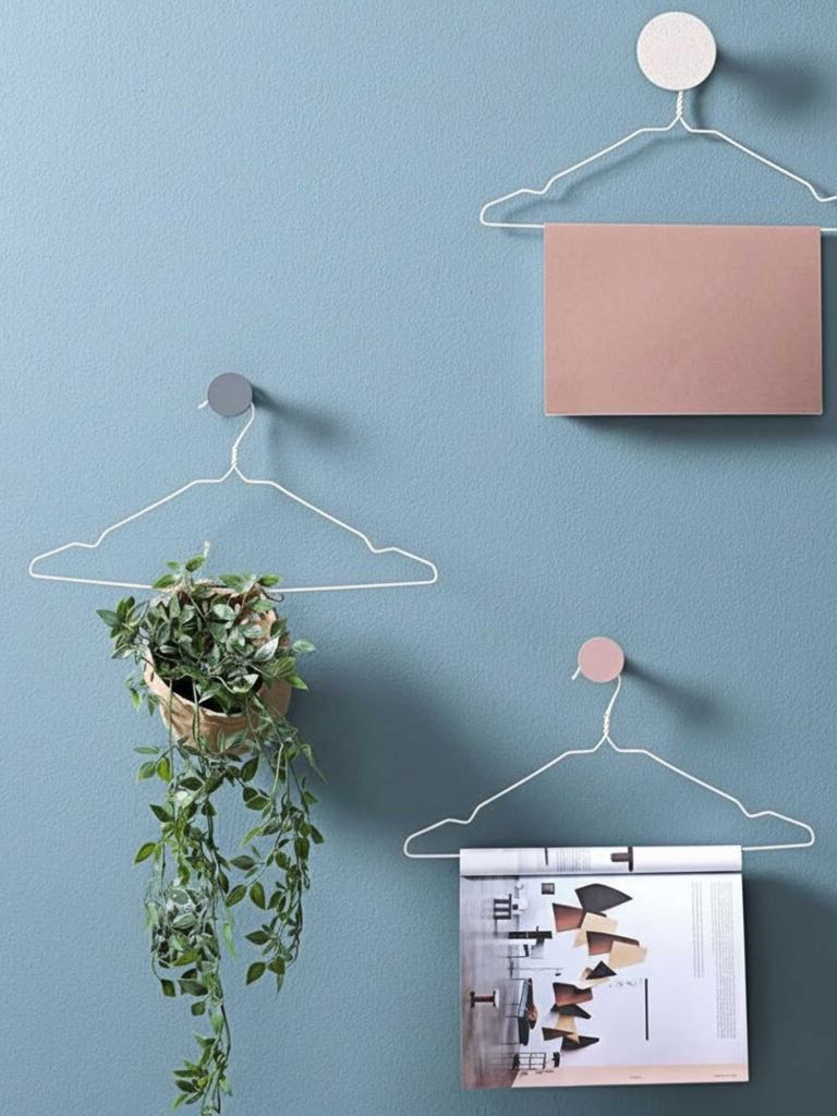 Bộ 10 móc áo | TONNI | kim loại | trắng | R43xC21cm