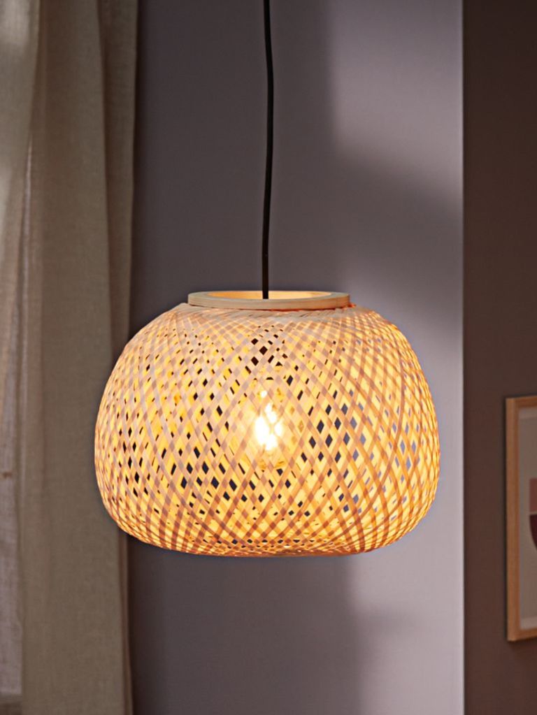 Đèn thả | SIGVARD | tre | màu tự nhiên | Ø35xC25cm