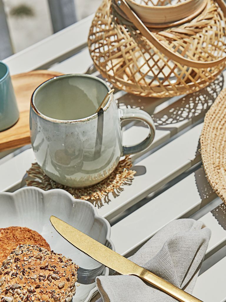 Cốc | SVERRE | gốm | màu be | Ø10xC10cm