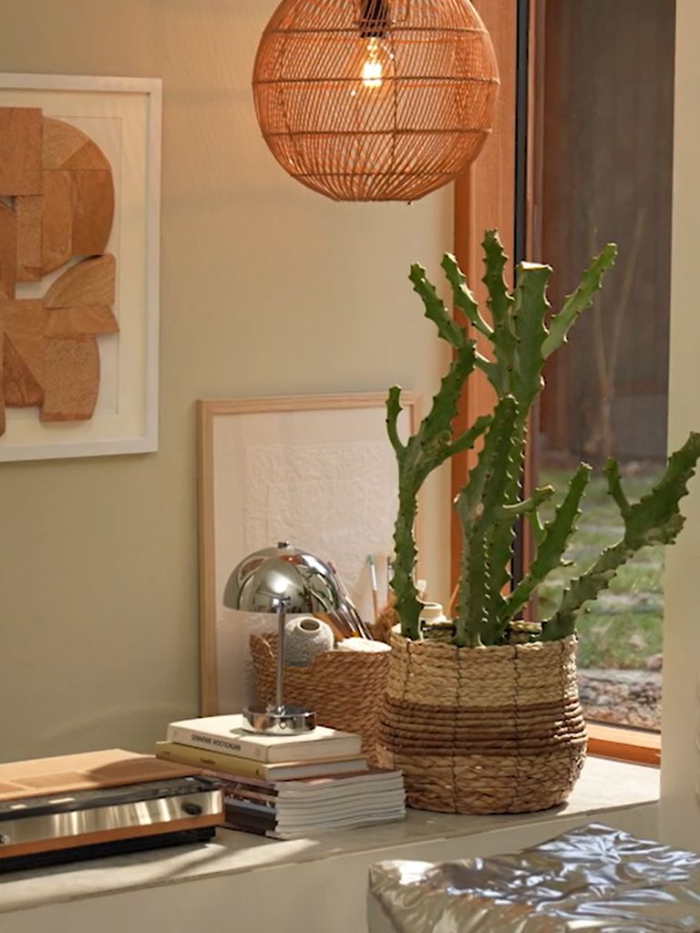 Chậu cây | TERJE | lá chuối/sợi tự nhiên | màu tự nhiên | Ø25xC22cm