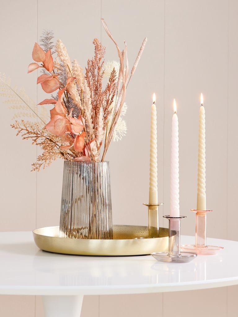 Khay trang trí | ERLING | aluminium | màu đồng xước phay | Ø34xC4cm