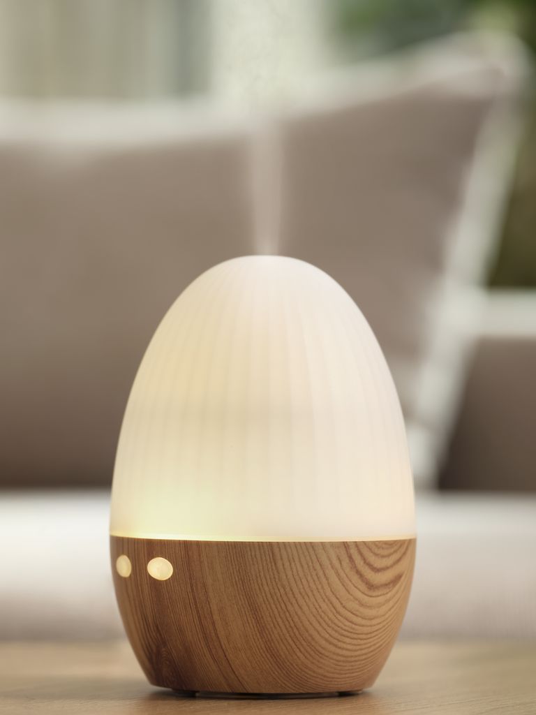 Máy khuếch tán tinh dầu đèn LED  | HANNES | nhựa ABS | trắng/màu sồi | Ø11xC16cm