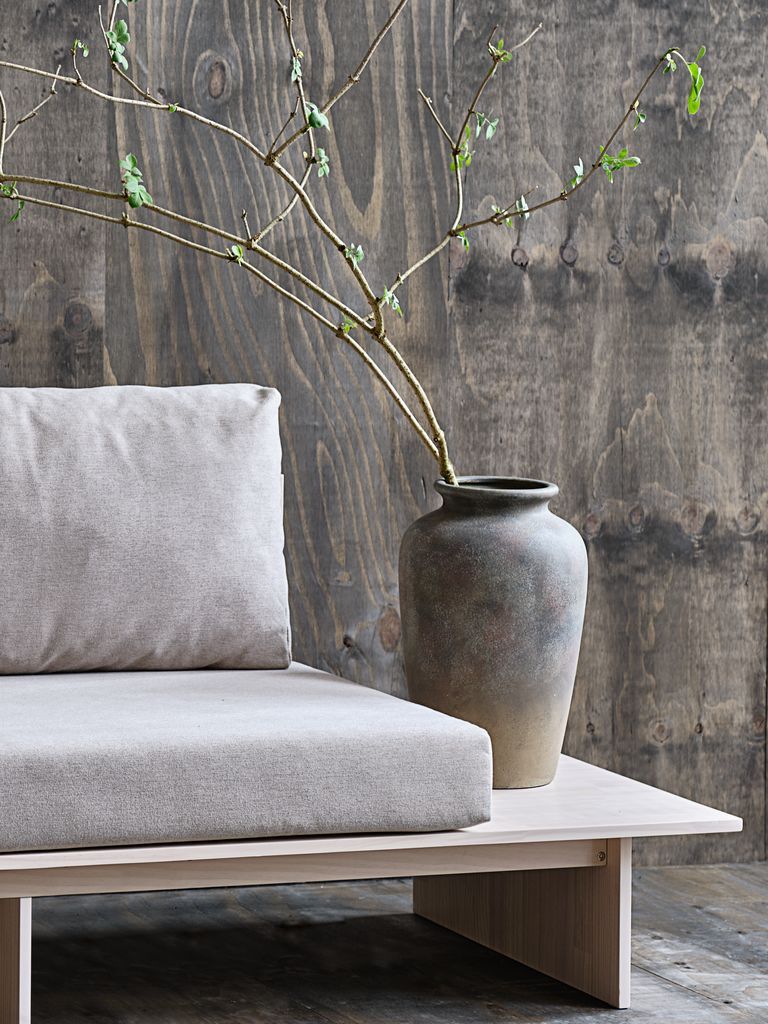 Lọ hoa | TOMMY | gốm | xám/nâu | Ø26xC44cm