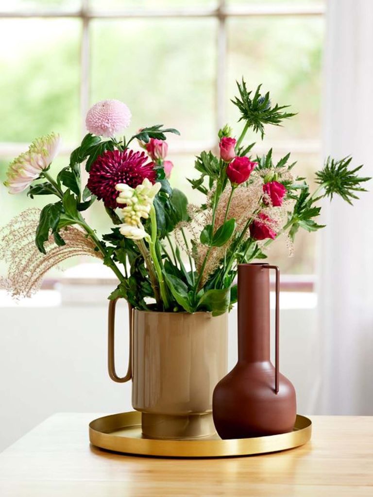 Lọ hoa | DENNO | kim loại | đỏ | Ø11xC25cm