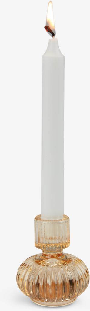 Chân nến | FRODE | thủy tinh | vàng | Ø8xC9cm