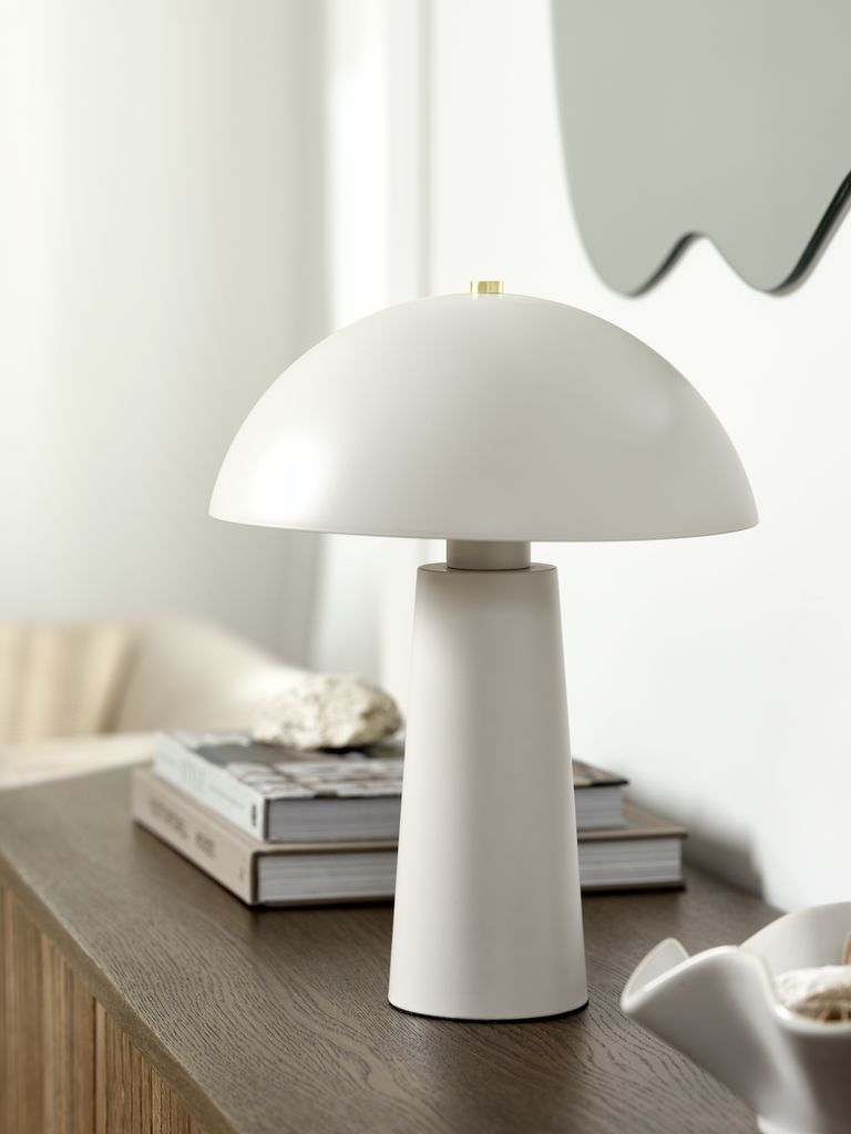 Đèn bàn | MARKUS | thép | xám/màu đồng | Ø25xC35cm