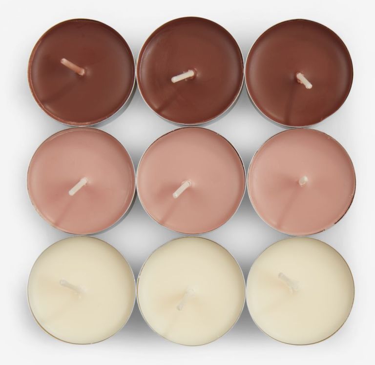 Bộ 18 nến thơm tealight | KENNI | paraffin | nhiều màu/vani