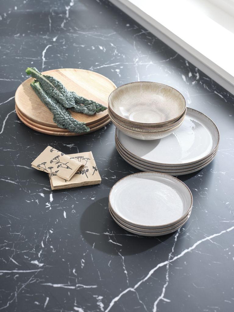 Đĩa | FERDUS | gốm | xám | Ø19cm