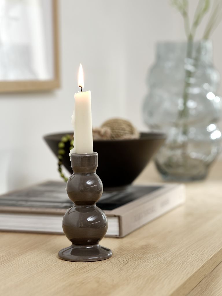 Chân nến | ANDREAS | gốm dolomite | nhiều màu | Ø7xC13cm