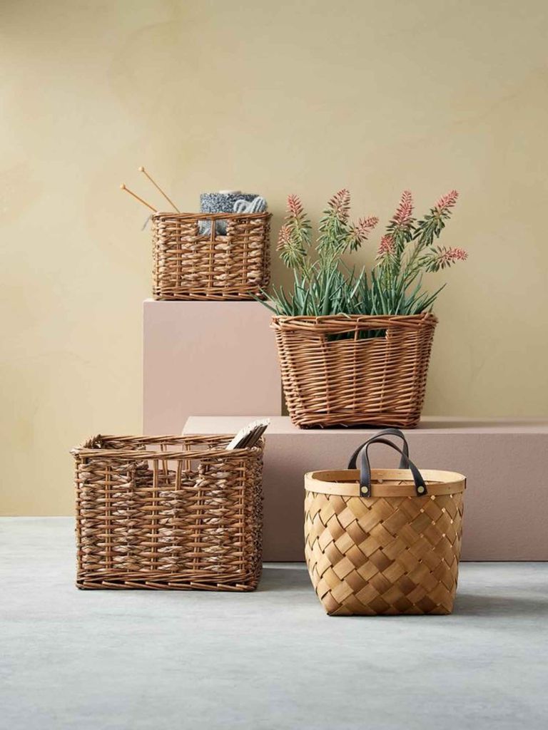 Giỏ đa năng | RUBEN | gỗ/polyurethan | nâu | R26xD37xC22cm