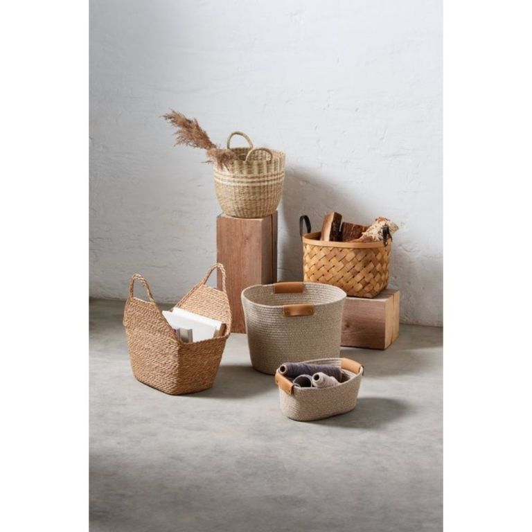 Giỏ đa năng | MICHAEL | sợi cói | màu tự nhiên | R22xD38xC43cm