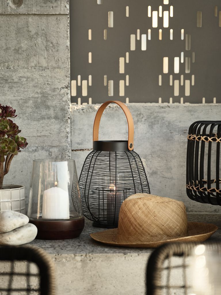 Đèn lồng | DARIUS | thủy tinh/gỗ tự nhiên | màu trong suốt/nâu | Ø15xC21cm